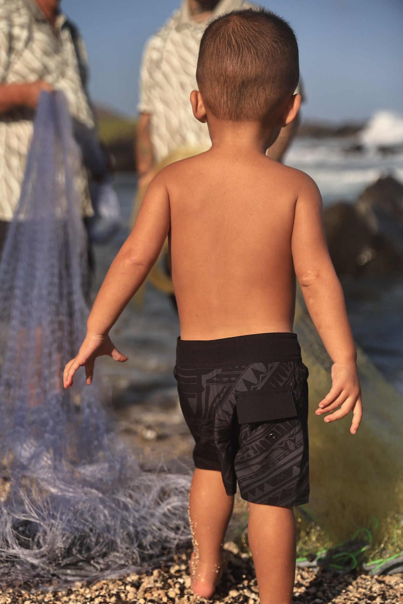 Black Pasifika Keiki Boardshorts