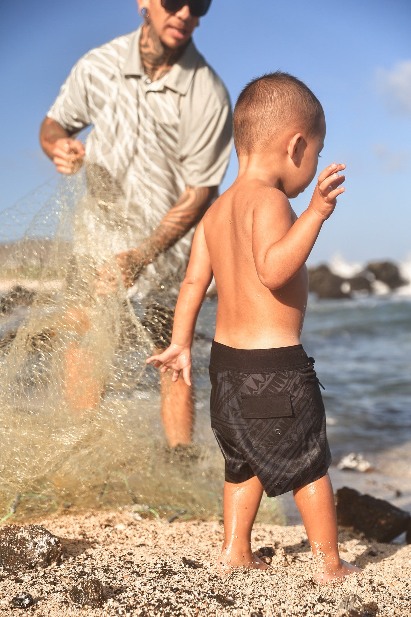 Black Pasifika Keiki Boardshorts