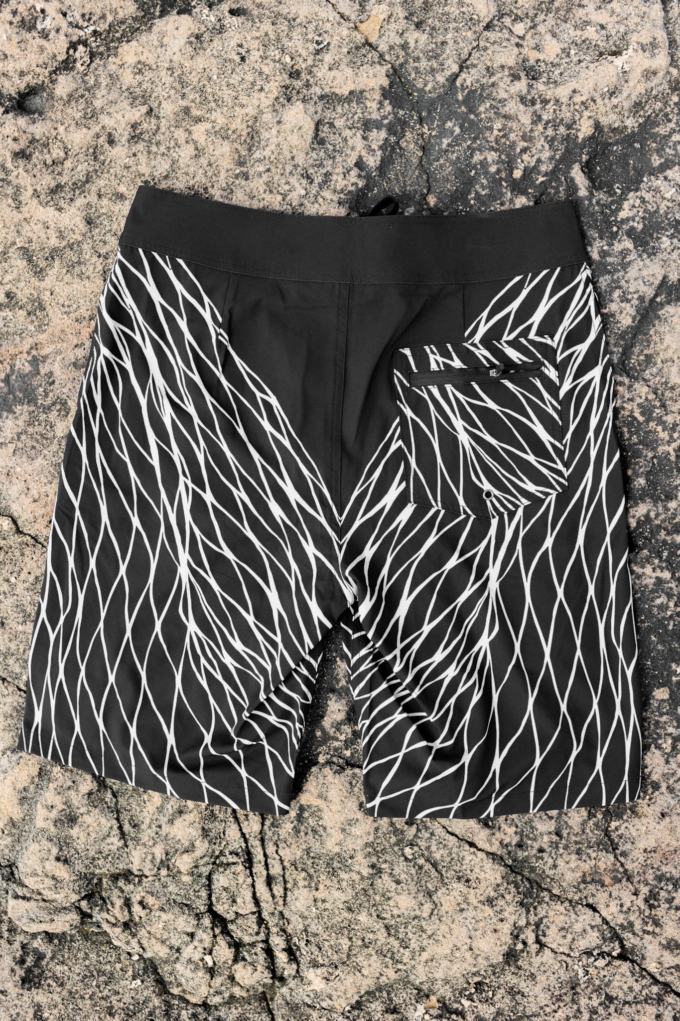 Upena Black/White Kane Boardshorts