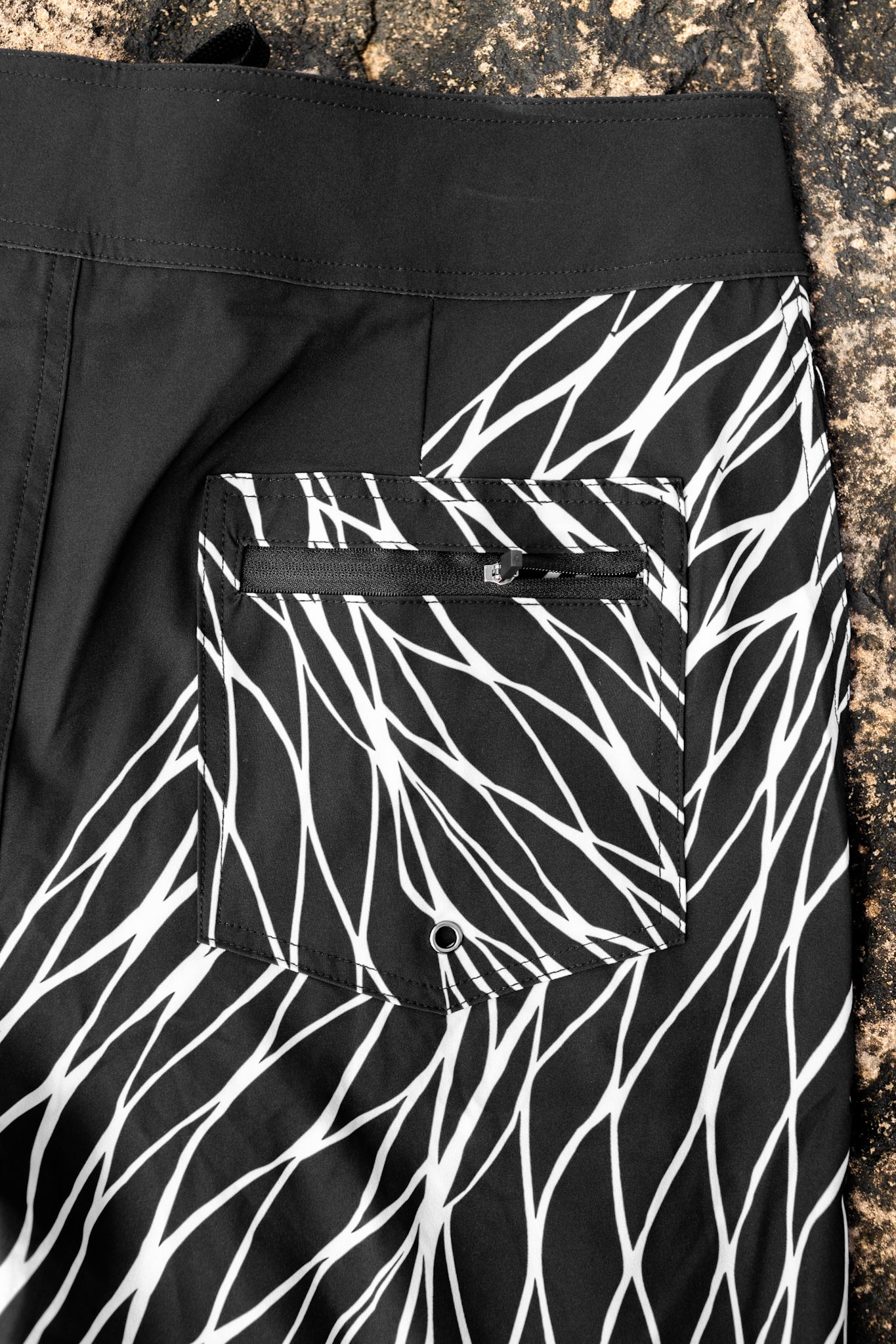 Upena Black/White Kane Boardshorts