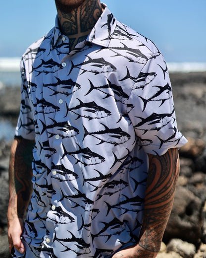 Ahi Dry Fit Aloha Shirt